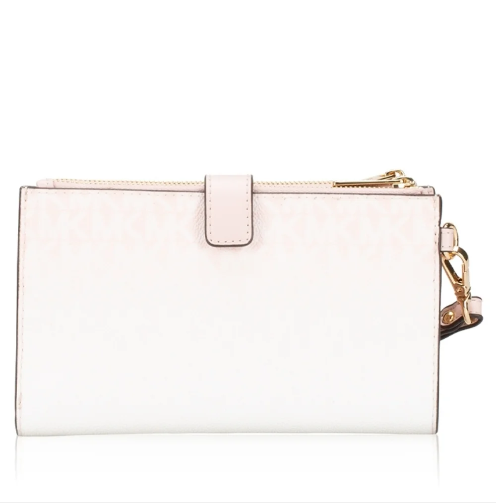 Michael KorsSignature Jet Set Large Ombré Wristlet Powder Blush NWT - Picture 3 of 6